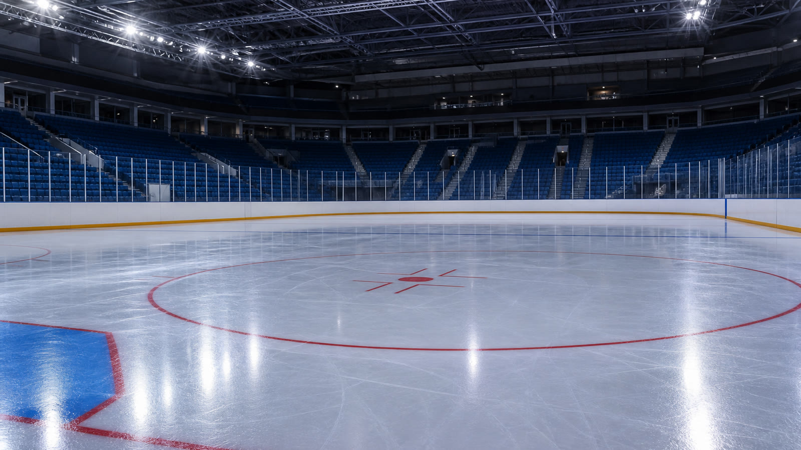 Tom ishockeyrink i arena inför SHL-säsongen — illustration till Noah Philps avhopp från HV71
