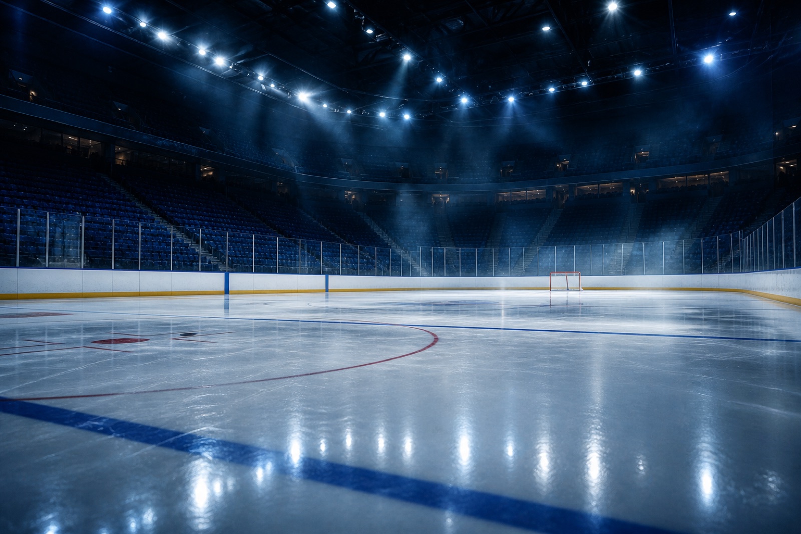 Ishockeyrink i arena inför SHL-säsongen — illustration till Robin Kovács övergång till Björklöven